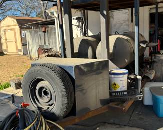 Smoker barbecue trailer