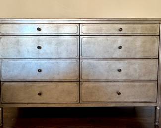 $800; Restoration Hardware 8-drawer dresser with pewter finish, sells new for $1825; 56x18x36