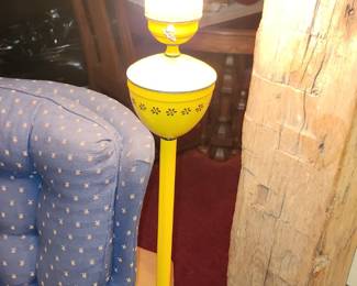 Tole painted floor lamp