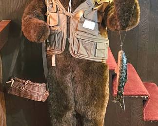 Ditz design Fishing Grizzly Bear 58" by Hen House