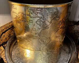 vintage Art Deco wastebasket made by Arthur Armour in the 1930s