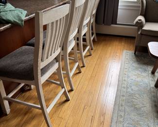 Solid wood white Kitchen barstools