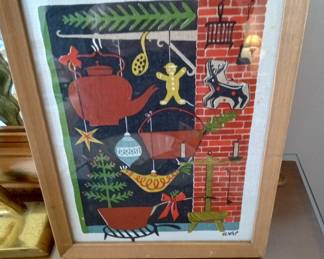 Robert Darr Wert Linen Folk Art.