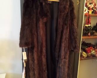 Beaver Full Length Fur Coat.