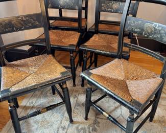 1960s Hitchcock Dining Chairs Set/6 Matching