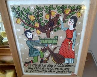 Robert Darr Wert Linen Folk Art.