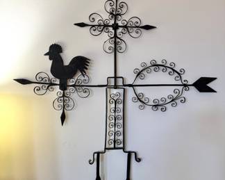 Mexican Folk Art Wrought Iron Weather Vane  $200