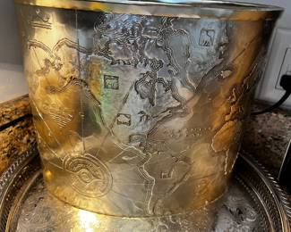 vintage Art Deco wastebasket made by Arthur Armour in the 1930s