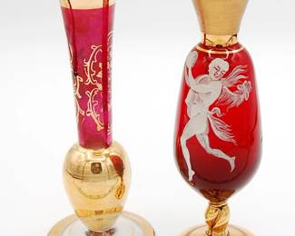 cranberry glass vase