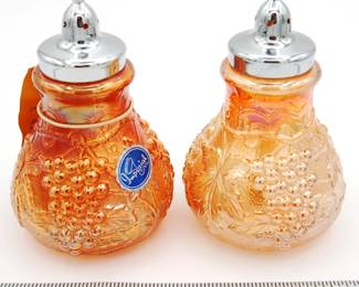 rubigold carnival glass salt and pepper shaker