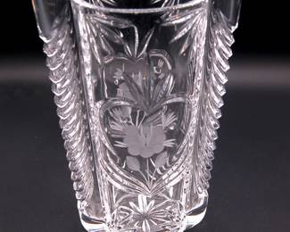 heavy crystal vase