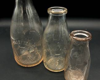 vintage milk bottles
