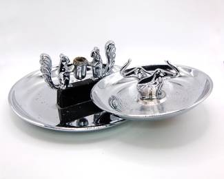 pincherette Hamilton silverplated ashtray
