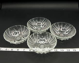 small footed glass bowls