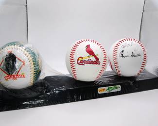 St Louis Cardinals logo baseballs Willie McGee baseball
