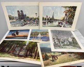 Lot 1745 Vintage Lithograph Art Prints Paris Donald ArtMore