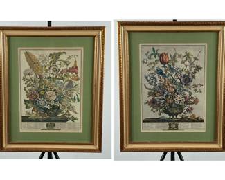 Lot 1613 Robert Furber Prints August  February Floral Wall Art