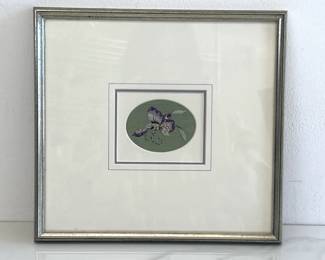 Lot 1463 Embroidered Butterfly Wall Art