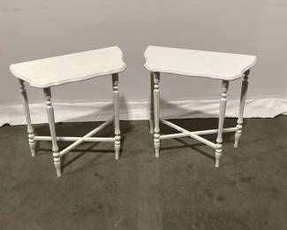 Lot 1502 2 Vintage Painted Wooden End Side Tables