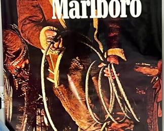 Lot 1792 Vintage Marlboro Man Cowboy Door Poster  Tobacciana