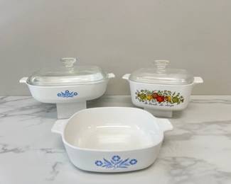 Lot 1726 Vintage Corningware  Blue Cornflower  Spice of Life