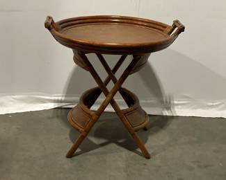 Lot 1547 Vintage Bamboo Rattan Butlers Tray