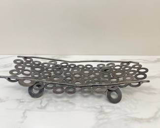 Lot 1725 Artisan Handcrafted Upcycled Steel Washers Fruit Tray