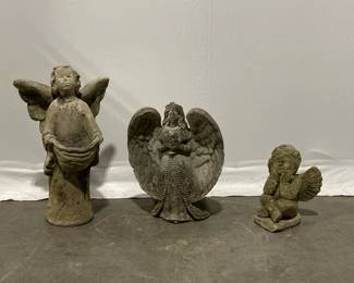 Lot 1520 Concrete Garden Sculpture Angels  Cherubs