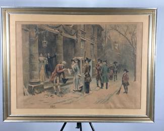 Lot 1793 Christmas Eve In Colonial Days by J. L. G. Ferris Print Wall Art