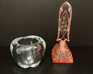 Lot 1679 Tiffany  Co Elsa. Peretti  Pink Vintage Art Deco Perfume Bottle