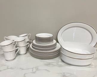 Lot 1741 Spode Silver Eternity Bone China Set