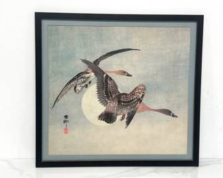 Lot 1774 Japanese Print  On the Wing by Koson