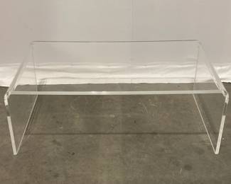 Lot 1450 Modern Lucite Acrylic Waterfall Coffee Table