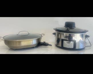Lot 1499 Crockpot  Cuisinart Electric Skillet
