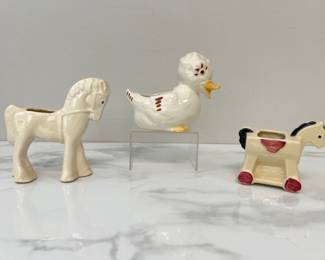 Lot 1635 Shawnee Vintage Hobby Horse Planter  Shawnee Vintage Horse Planter  Vintage Ceramic Duck Planter