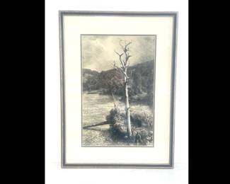 Lot 1275 Signed Rivers End Etching Wall Art