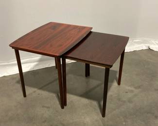 Lot 1553 Danish Sliding Nesting Tables