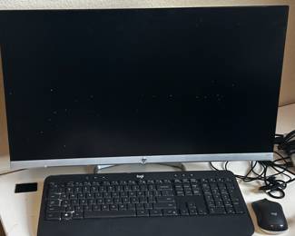 Computer Monitor and Keyboard