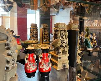 Vintage Asian Carved Soapstone, beautiful carved details