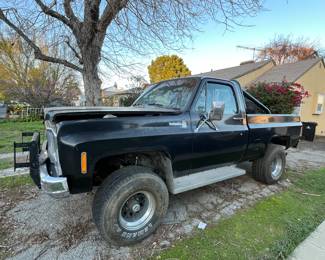 1979 Black Chevrolet Scottsdale C10 Manual Chevy Truck 