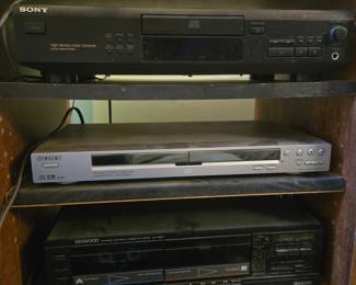 SONY Compact Disc player, SONY CD/DVD player & Kenwood Double Cassette Deck