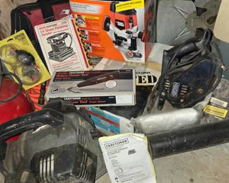 Hand power tools: plunge router, sheet & belt sanders, rotary tool, gas blower & more!