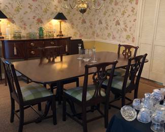 Henkel Harris Mahogany Table and Chairs