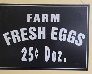 Metal Egg Sign