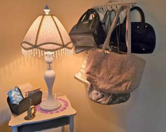 Lamp with Fringe Shade, Purses