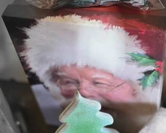 Wood Tree, Santa Box, Lights