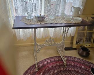 Table, Glassware, Window Mirror, Copper Kettle