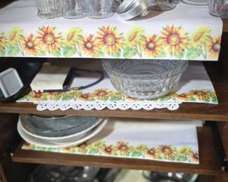 Jars, Glass Bowls, Cabinet