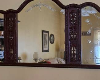Vintage Wood Mirror