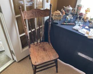 OLD PRESSBACK CHAIR